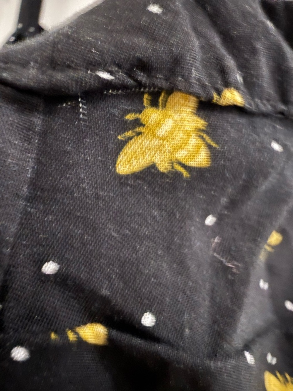 Torrid black lightweight dress w/ polka dot + bee pattern (fair) - Picture 9 of 12